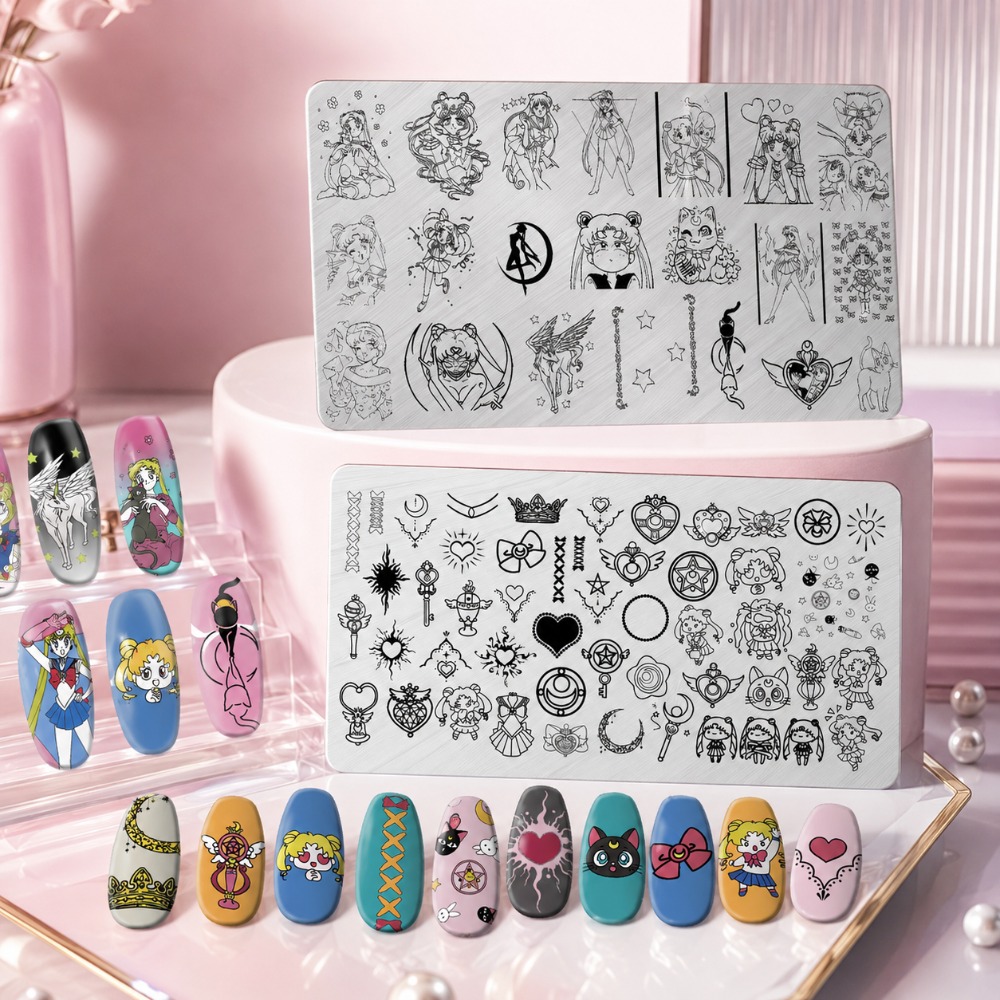 Sailor Moon Anime Nail Stampin - đánh giá và giá Nail Art Inspo