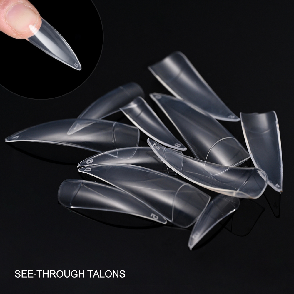600Pcs Extra Long Hawk Curved  - đánh giá và giá Nail Art Xl