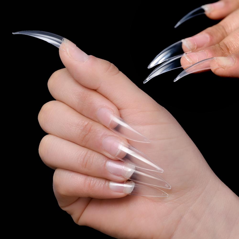 600Pcs Extra Long Hawk Curved  - đánh giá và giá Nail Art Xl