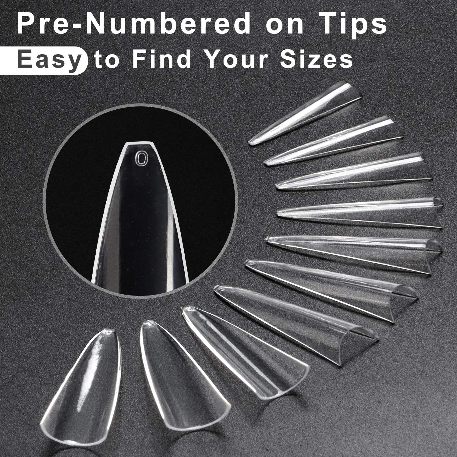 XXL Stiletto False Nails -Half - đánh giá và giá Nail Art Xl