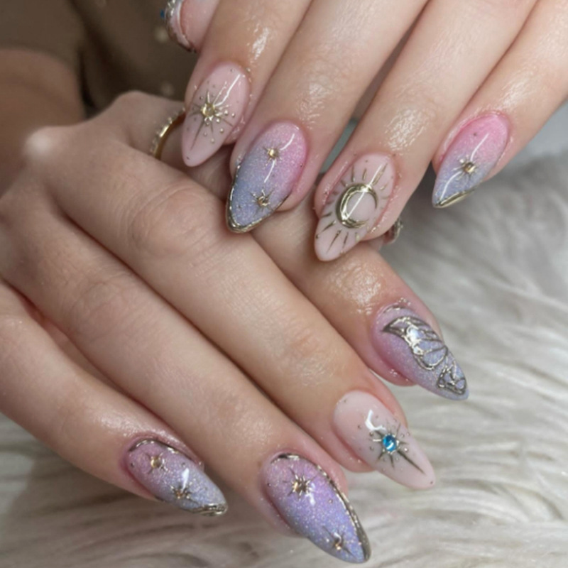 24pcs Gilded Starlight Stick o - đánh giá và giá Nail Art Inspo