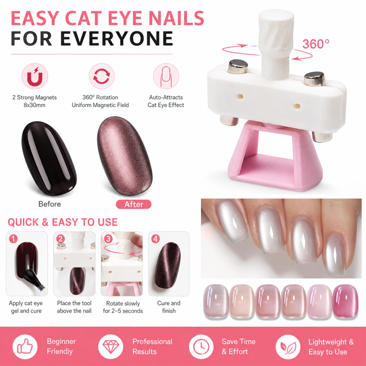 Automatic Glass Bead Cat-Eye N - đánh giá và giá Nail Art Xl