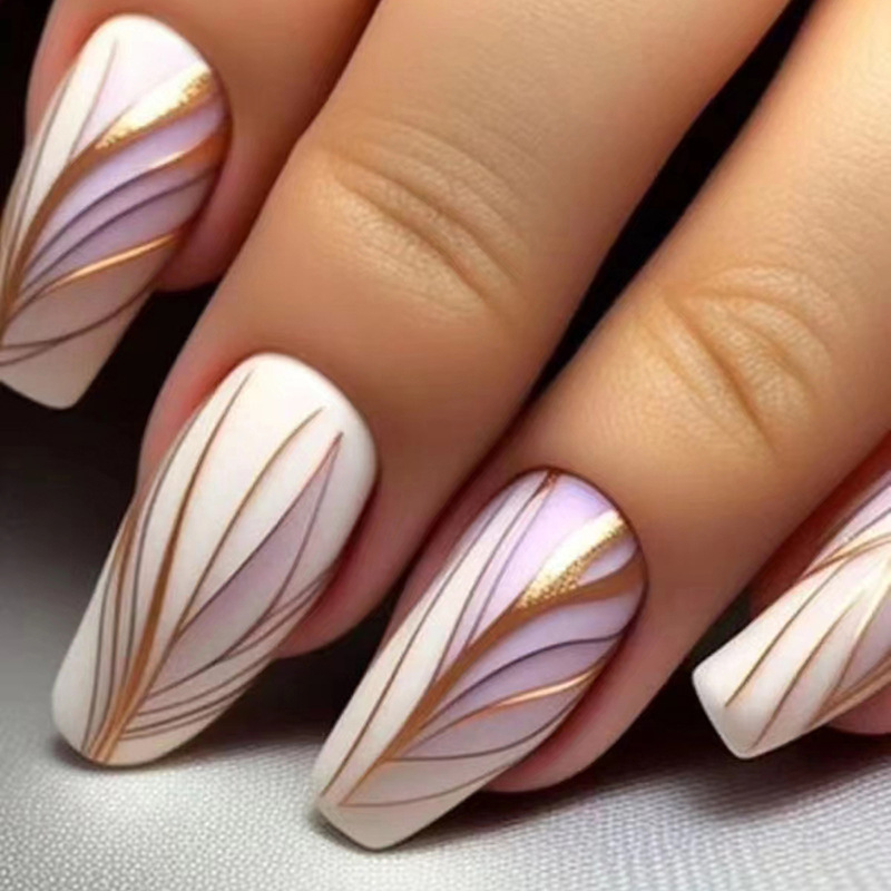 24Pcs Short Ballet False Nails - đánh giá và giá Nail Art Inspo