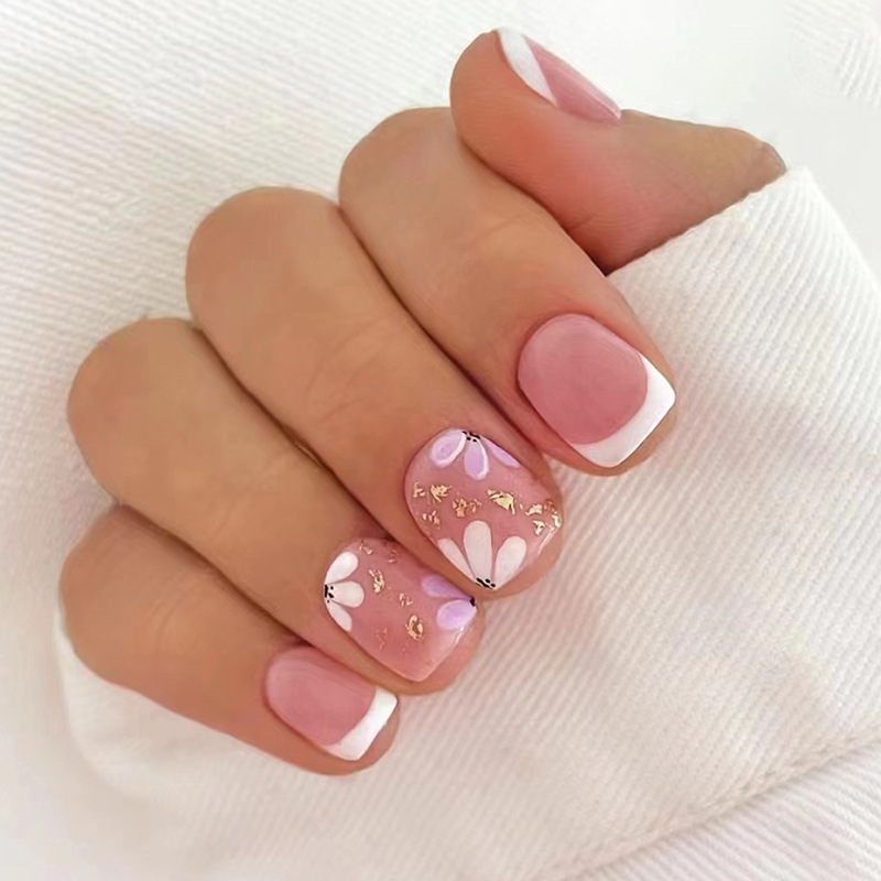 24Pcs Short Ballet False Nails - đánh giá và giá Nail Art Inspo