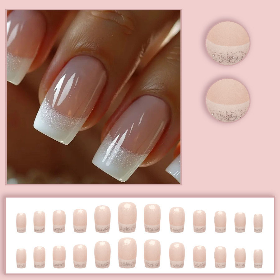 24pcs/set Medium Square fake n - đánh giá và giá Nail Art Inspo