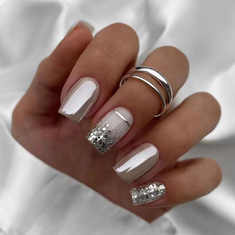 Short Square fake nails for wo - đánh giá và giá Nail Art Inspo