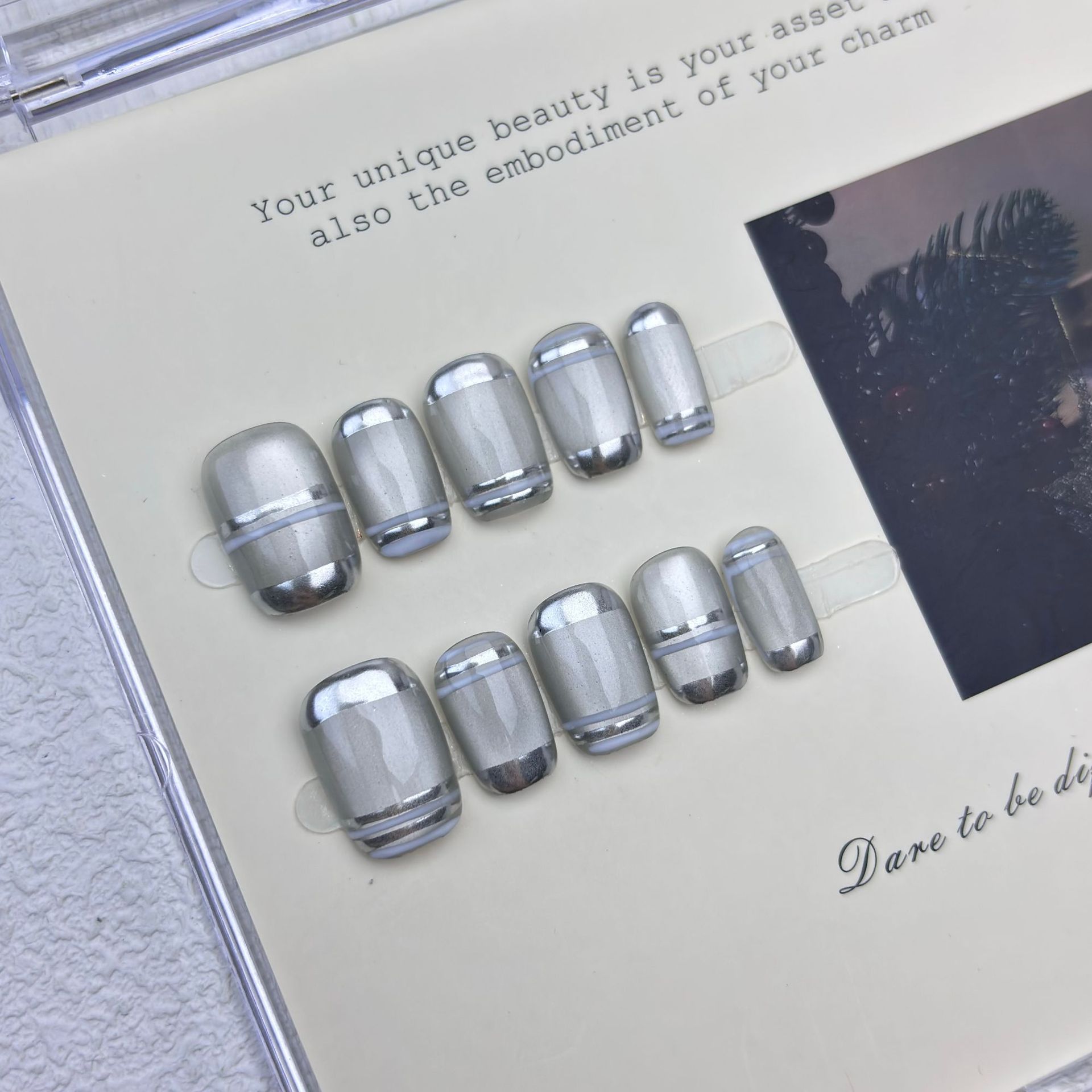 10pcs Aurora Chrome Press on N - đánh giá và giá Nail Art Inspo