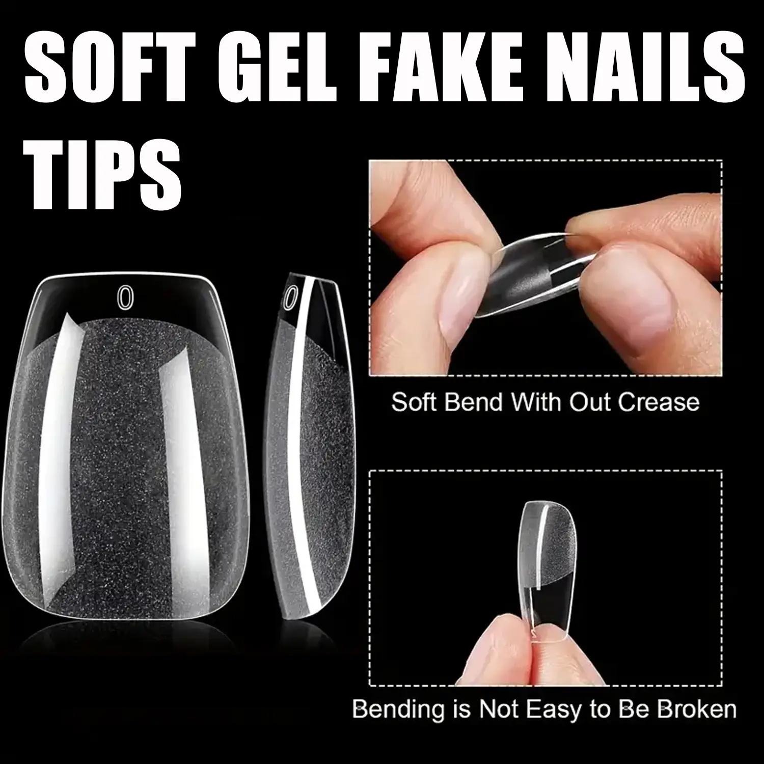 120Pcs Coffin Nail Tips, Half  - đánh giá và giá Nail Art Xl