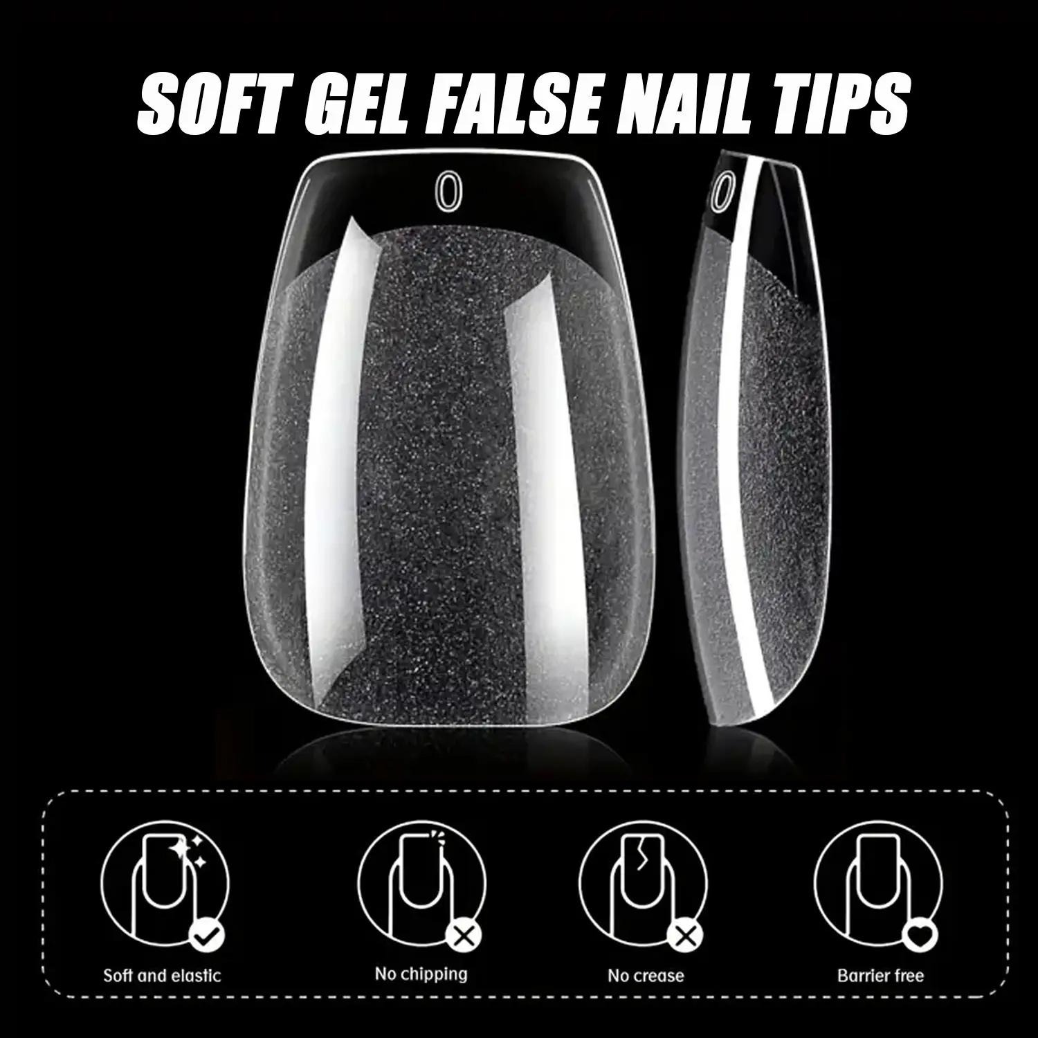 120Pcs Coffin Nail Tips, Half  - đánh giá và giá Nail Art Xl
