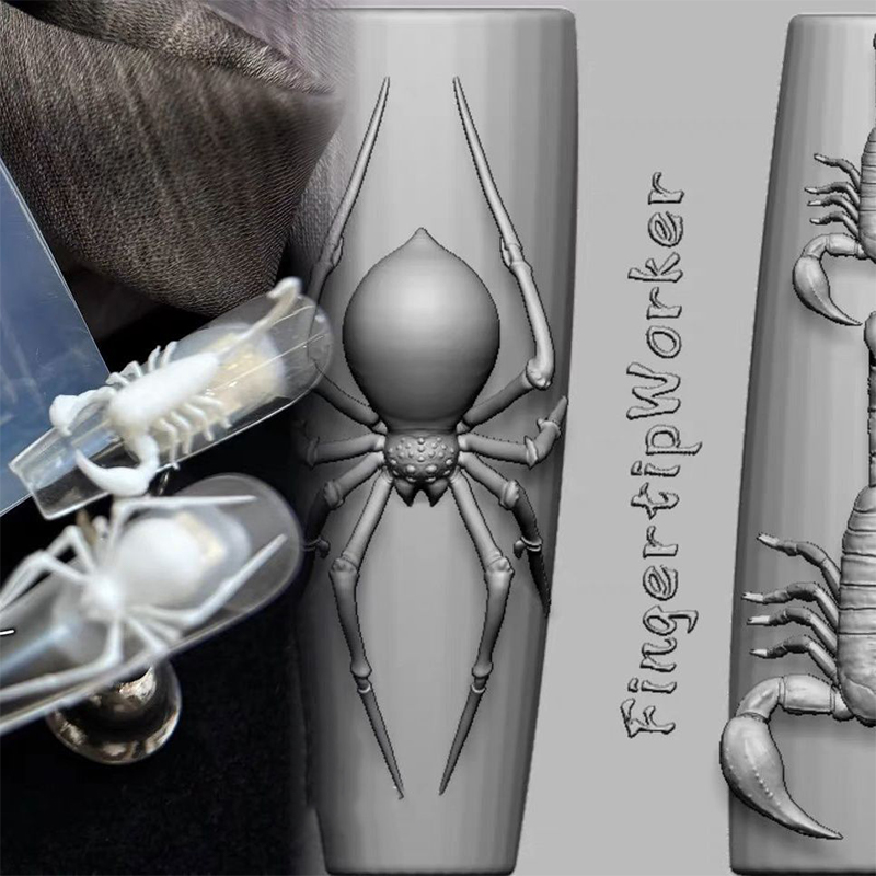 3D Spider Scorpion Silicone Na - đánh giá và giá Nail Art Inspo