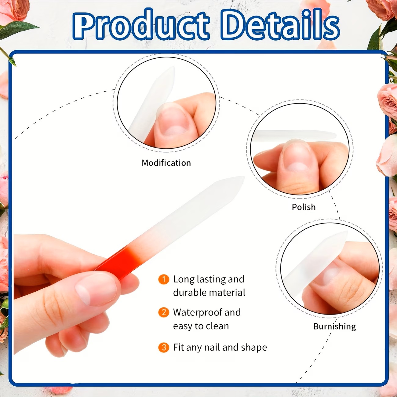 6pcs Crystal Glass Nail Files  - đánh giá và giá Nail Art Xl