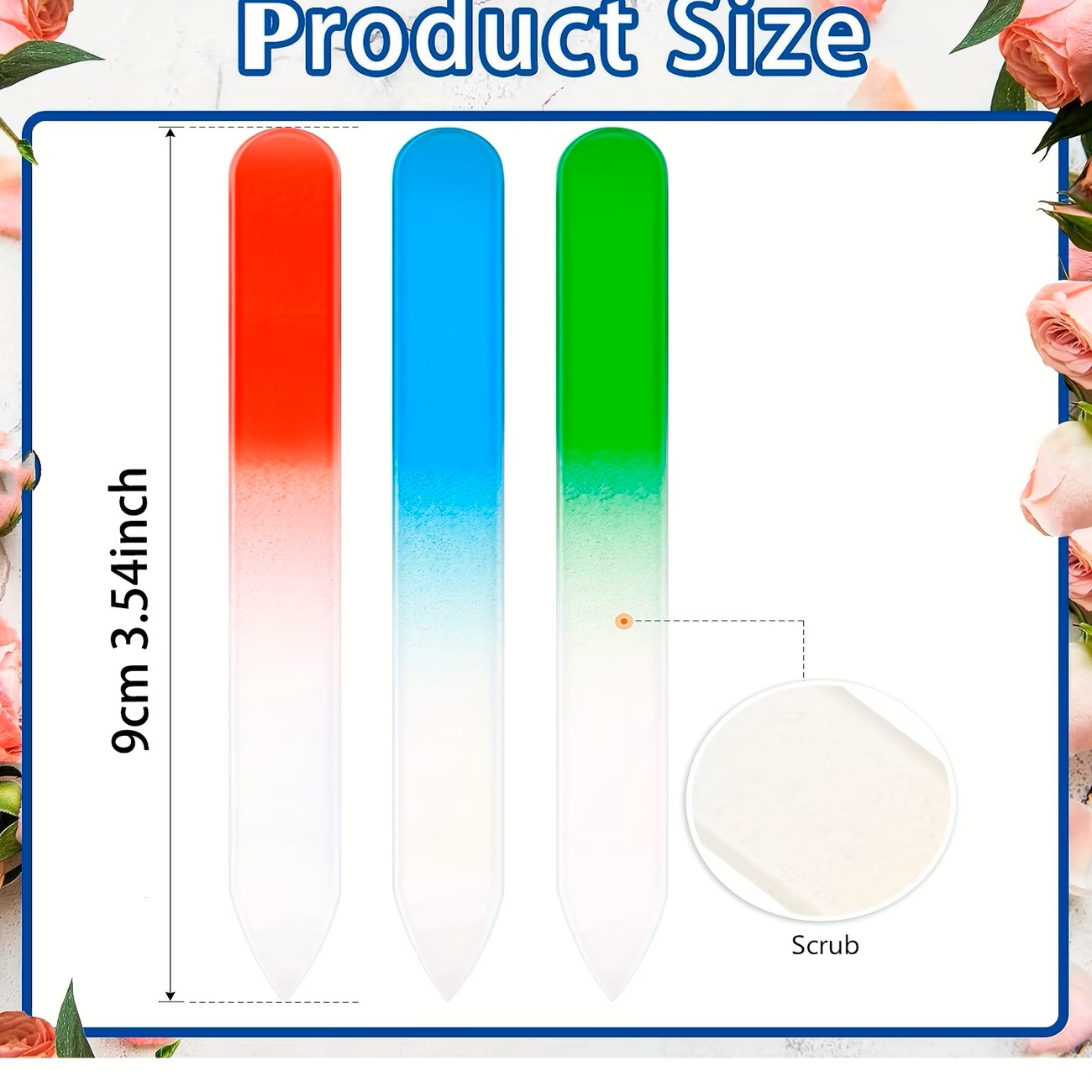 6pcs Crystal Glass Nail Files  - đánh giá và giá Nail Art Xl