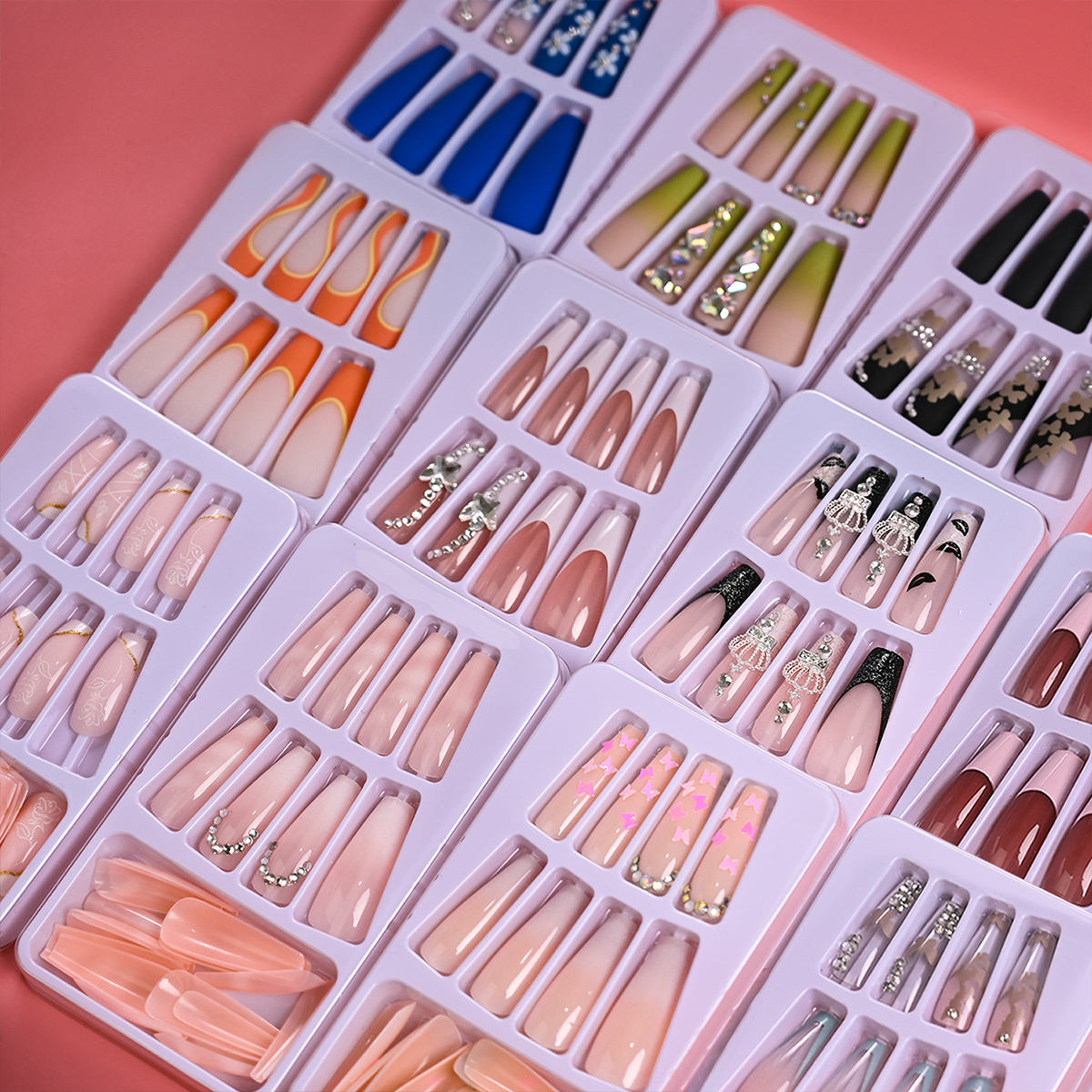 24Pcs Press on Fake Nails Shor - đánh giá và giá Nail Art Xl