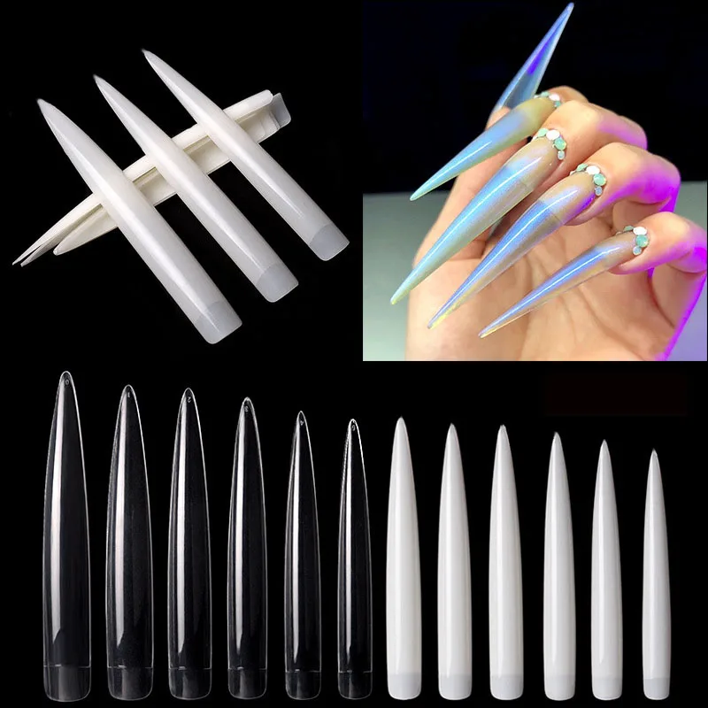 Clear Natural Extra Long False - đánh giá và giá Nail Art Xl