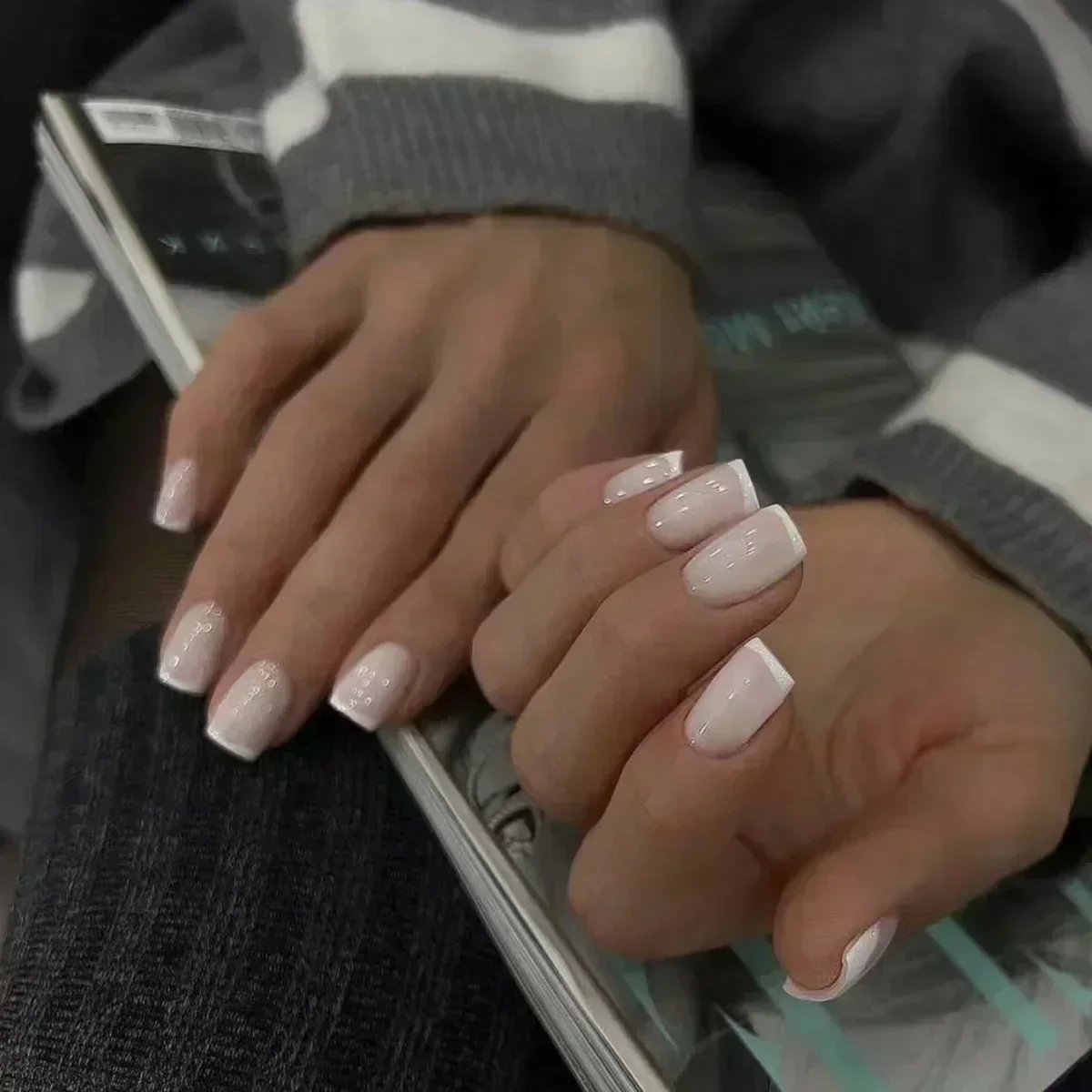 24Pcs Simple Ballet Glitter De - đánh giá và giá Nail Art Inspo