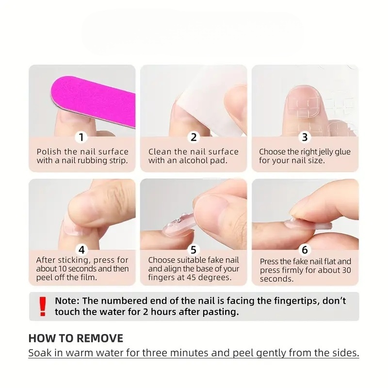 10pcs Pure Hand Pressed Short  - đánh giá và giá Nail Art Inspo